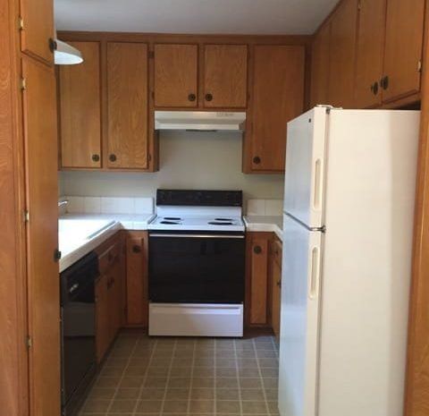 Kitchen with an electric stovetop