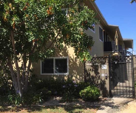 Entrance to an apartment complex