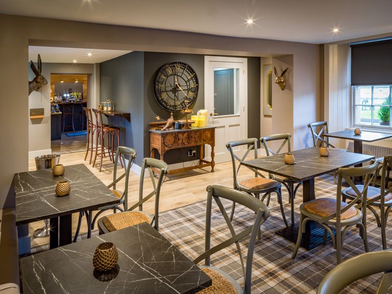 Inside the clocktower cafe bar