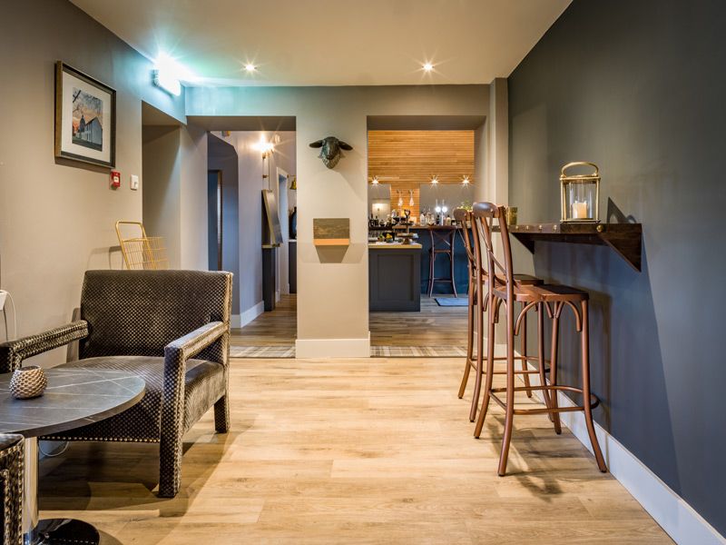 Inside the clocktower cafe bar