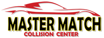 A logo for a collision center called master match