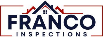 A logo for franco inspections with a house on it.