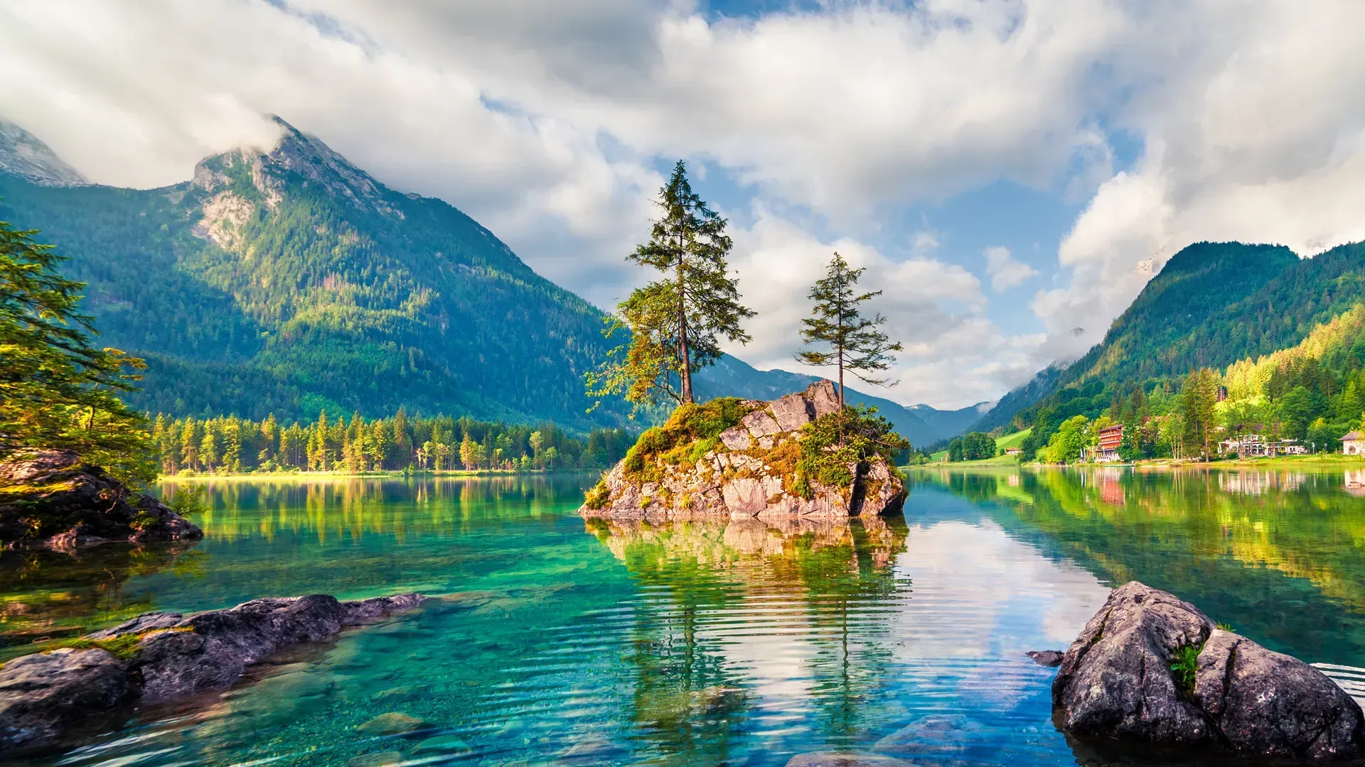 Hintersee Lake in the Austrian Alps, Salzburg, Europe