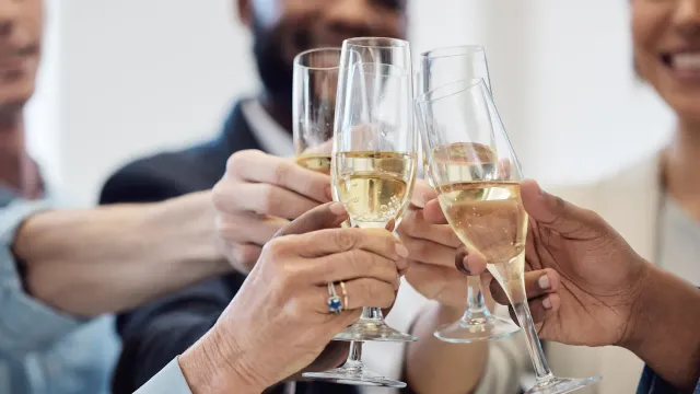 Celebrate cheers toast