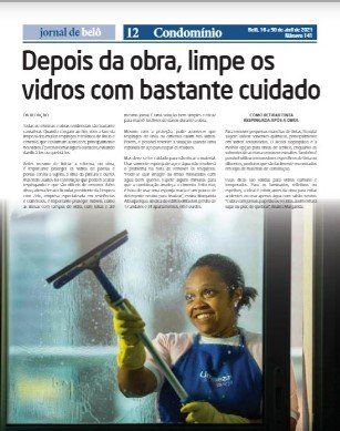 Imagem de  reportagem em jornal