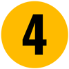 The number four is in a yellow circle on a white background.