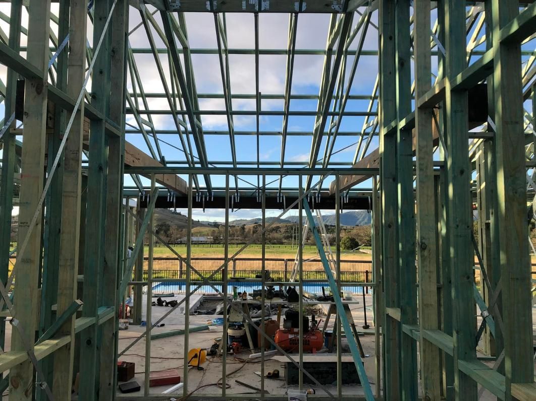 A View of a Building Under Construction From Inside the Frame — Trussted Frames & Trusses In Taminda, NSW