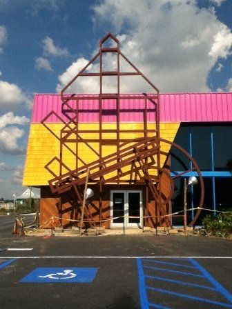 Colorful Building with Steel Structure in Front - Steel Fabricators in Fort Walton Beach, FL