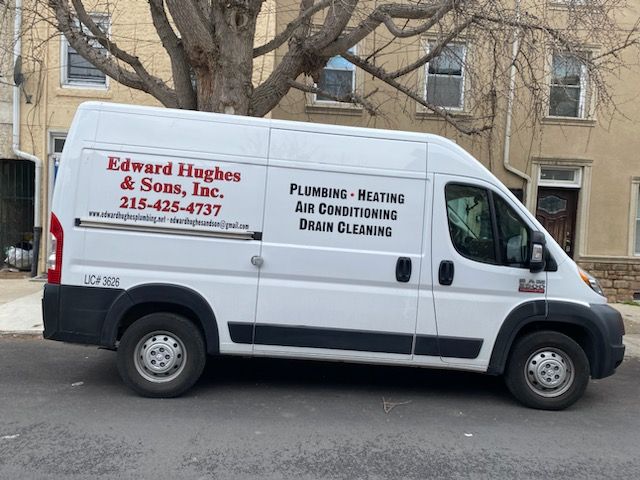 A White Van Is Parked On The Side Of The Road — Philadelphia, PA — Edward Hughes & Son