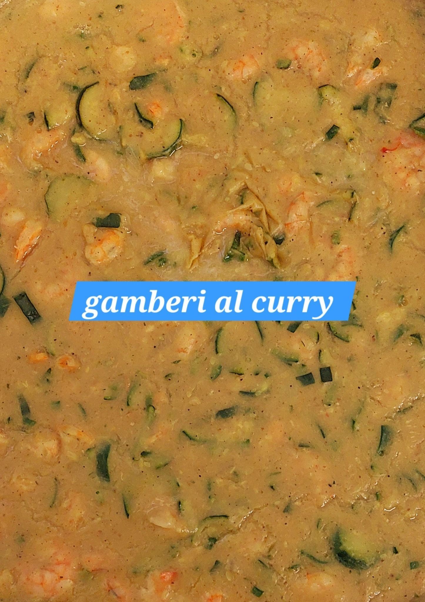 gamberi al curry