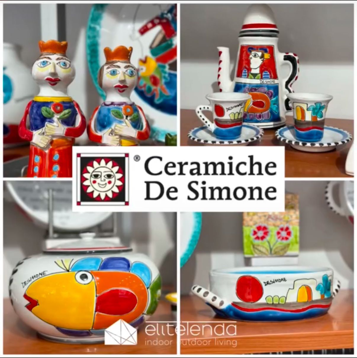 Un collage di ceramiche di ceramiche de simone
