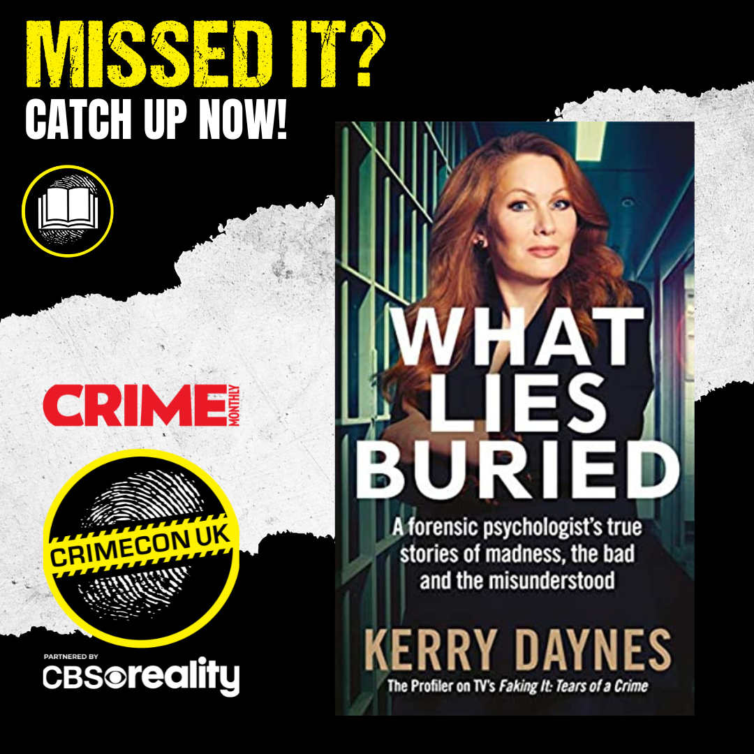 Kerry Daynes talks about her book live on instagram - CrimeCon UK