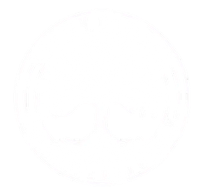 A round logo for the