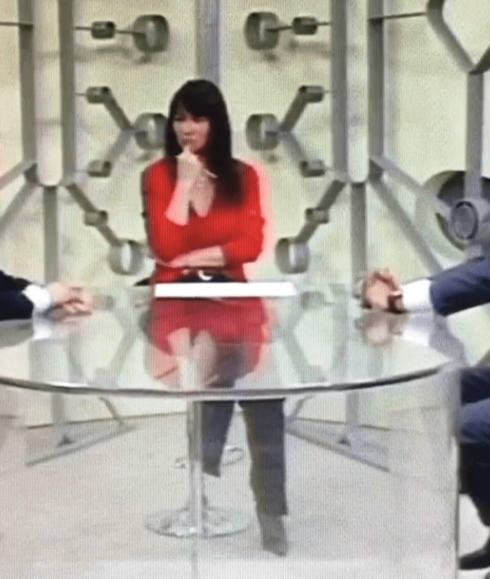 Federica Silipo in una trasmissione televisiva