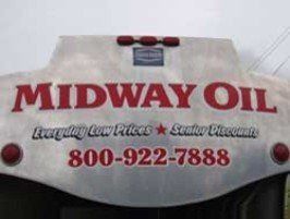 Company Oil Tank with Printed Sign — South Hampton, NH — Midway Oil & Propane