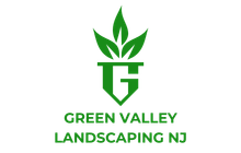 The logo for green valley landscaping nj is a green valley landscaping logo.