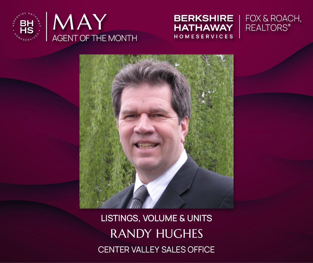 Randy Hughes is the agent of the month for Berkshire Hathaway
