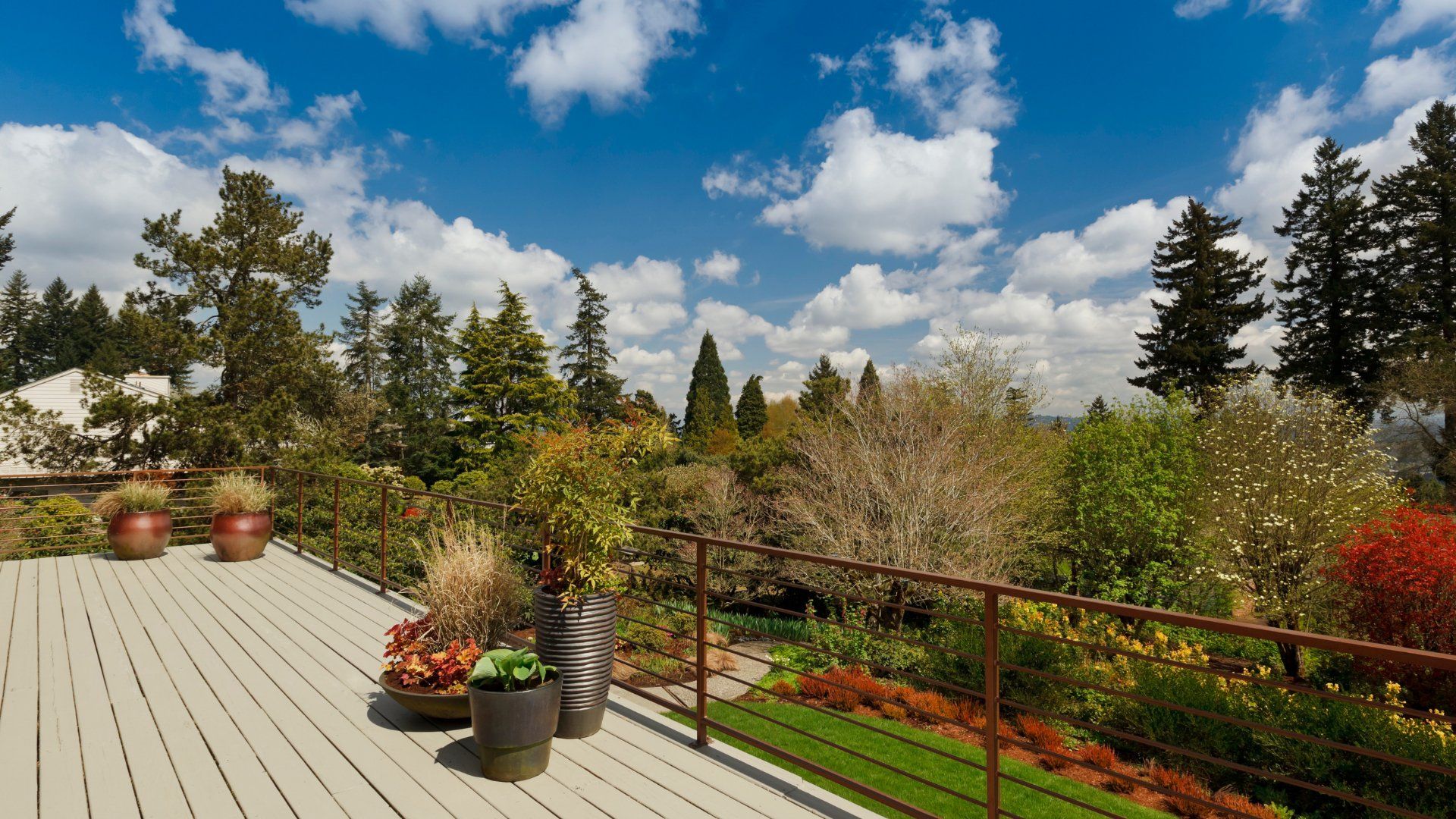 This is a picture of a stamped concrete patio in a backyard.  The concrete is a beige colour with a grey border.  The second picture is of a stamped concrete walkway.  The third picture is of a freshly poured concrete slab on grade.  The fourth picture is of textured and colored concrete.  The fifth picture is of a new concrete driveway.  The sixth picture is of a concrete pool deck.