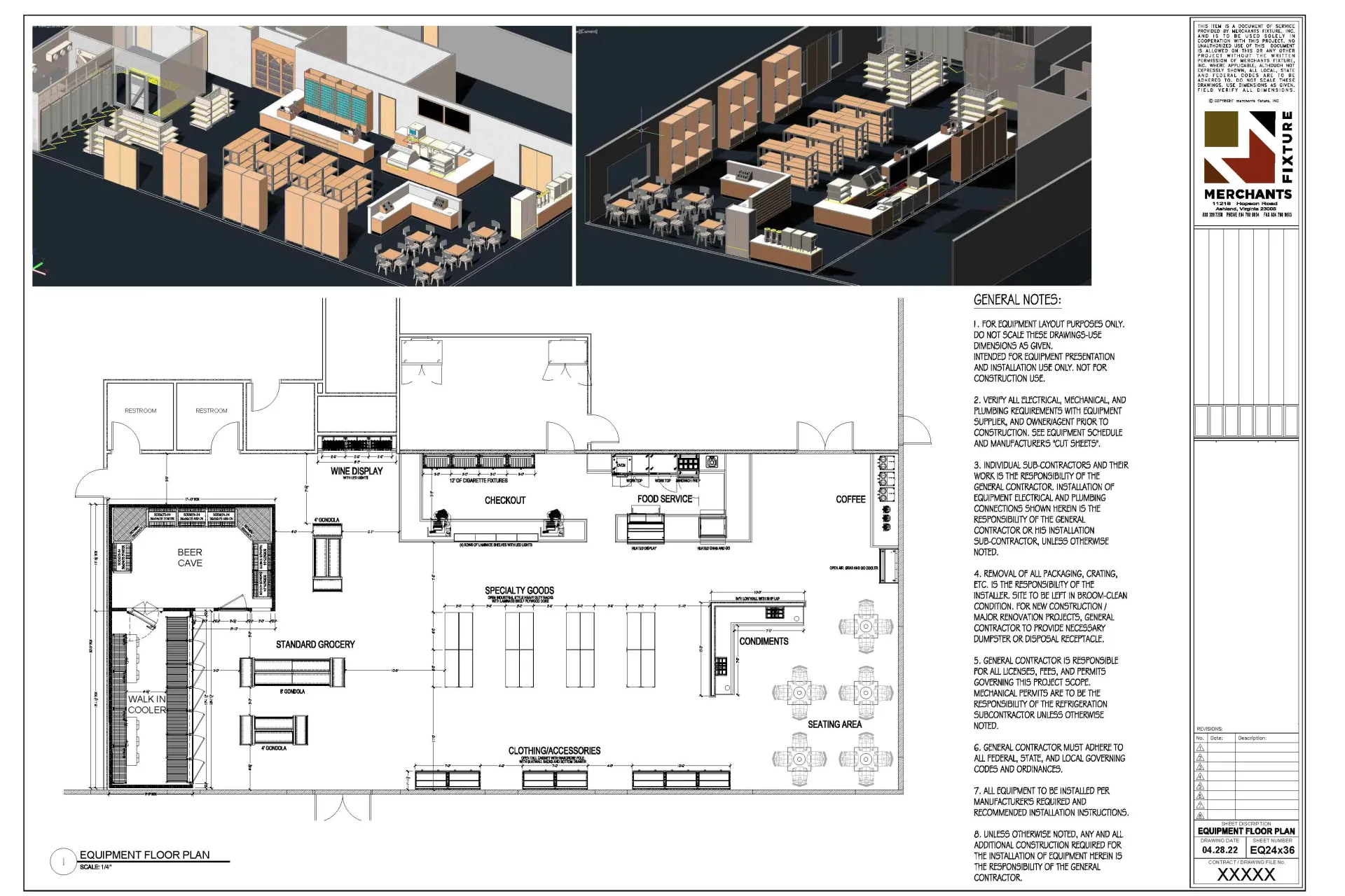 3D convenience store layout design