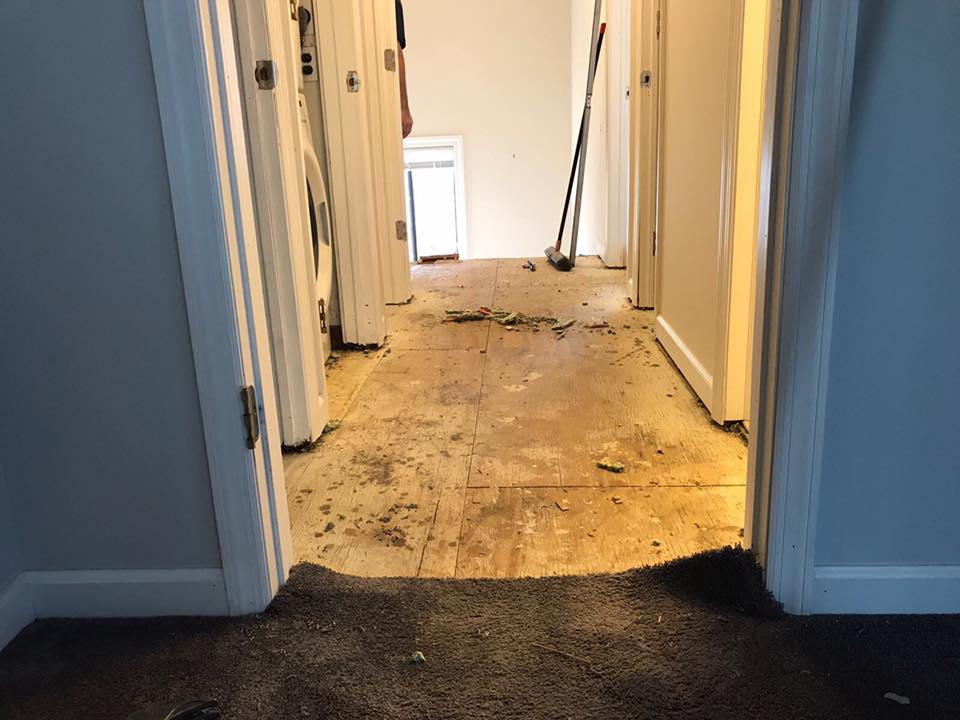 Before Hallway Floor Renovation — Danbury, CT — VRP Flooring