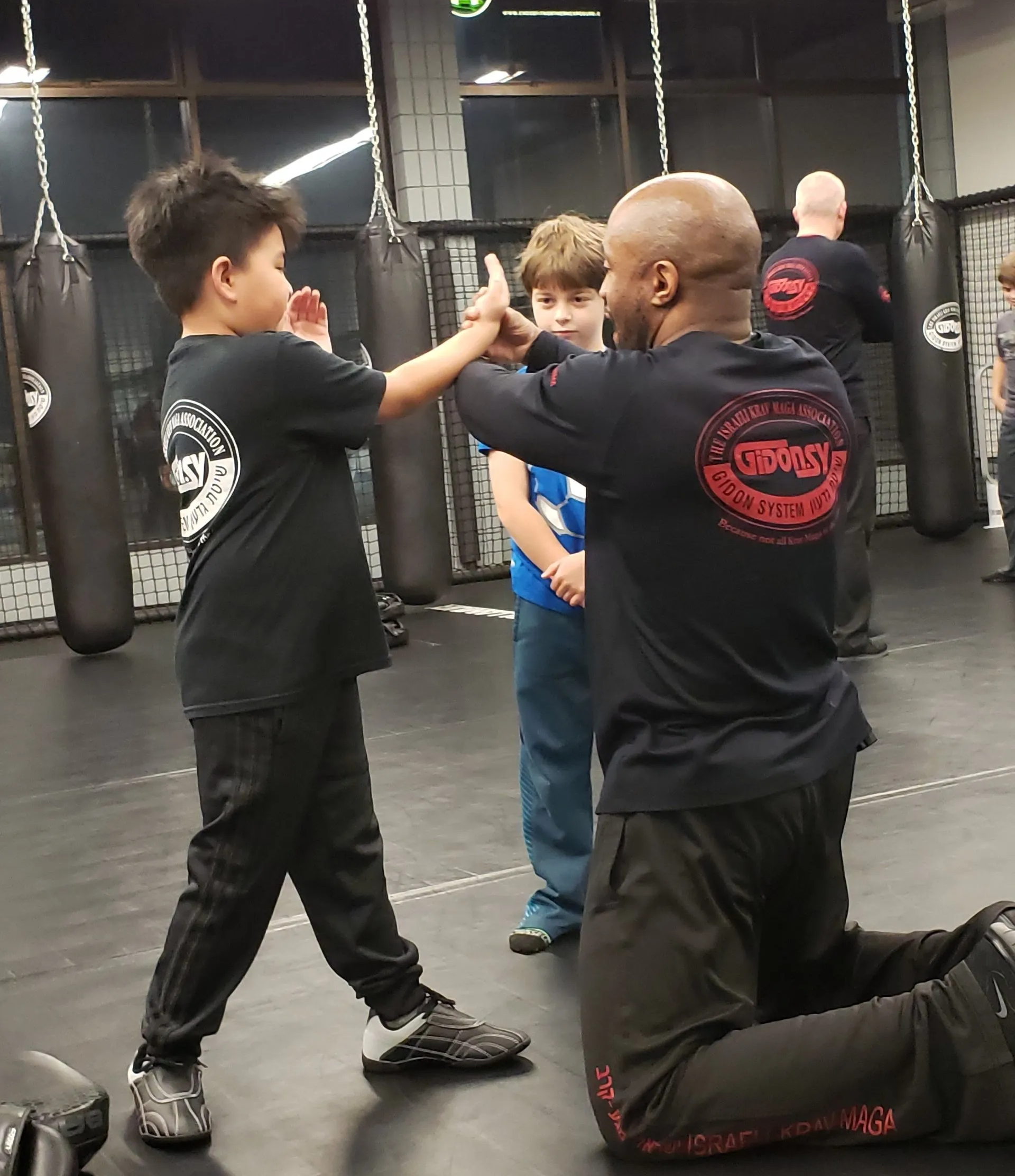 Juniors (boys) learning self defense