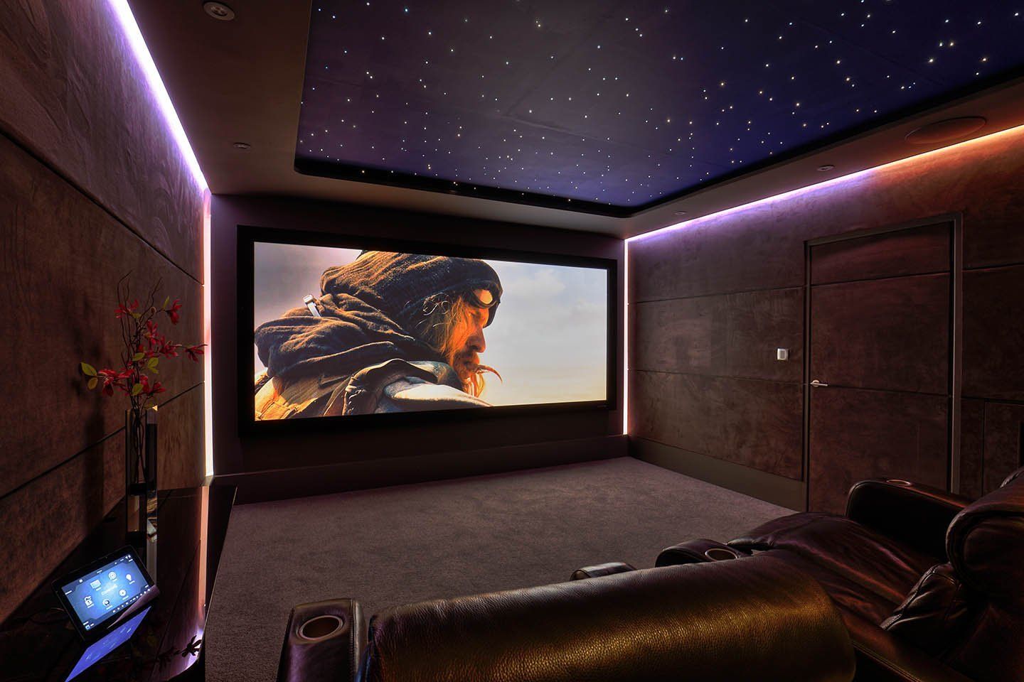 film playing at New Wave Home Cinema demonstration room
