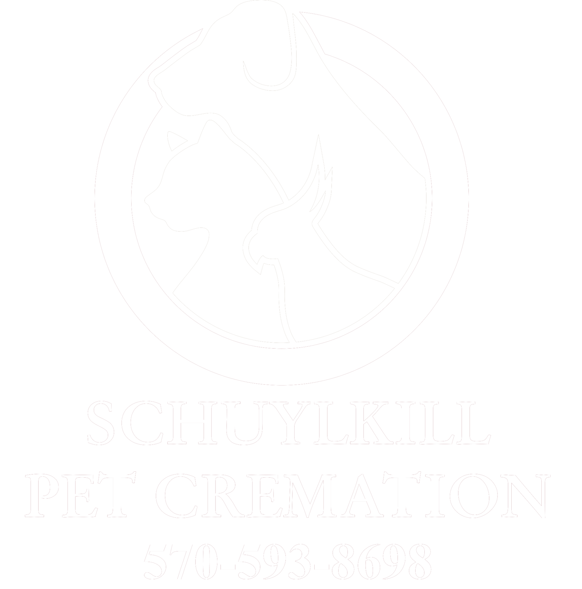 A red sign that says cremation society of schuylkill county inc.