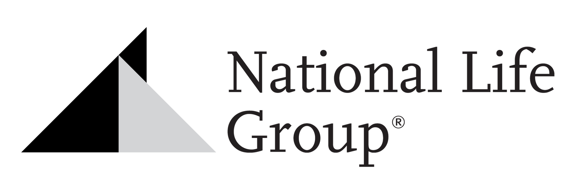 National Life Group logo with a black, gray and white triangle.