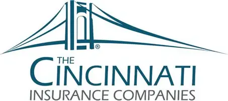 Logo for The Cincinnati Insurance Companies featuring a bridge icon in teal above text.