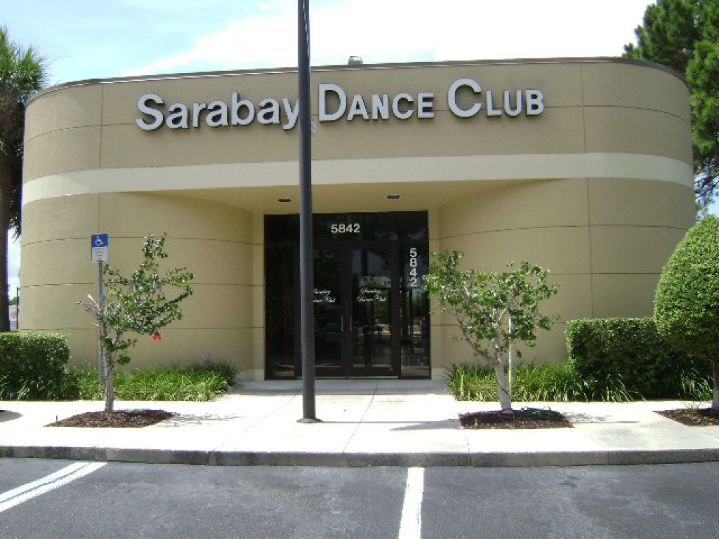 The sarabay dance club is located in a parking lot