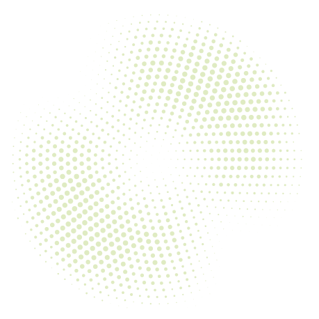 green halftone pattern in a circle