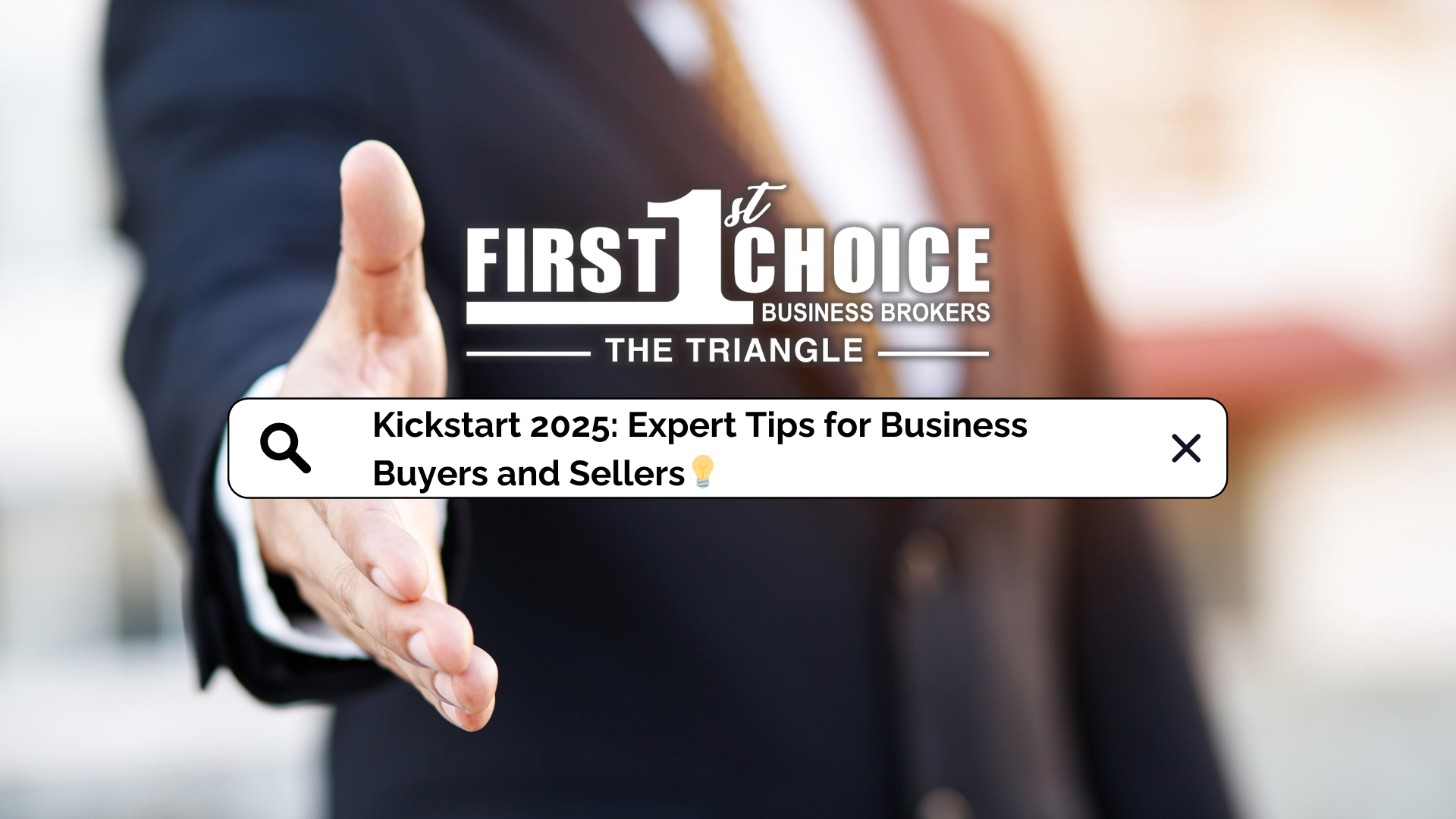 Businessman reaching out with his right hand