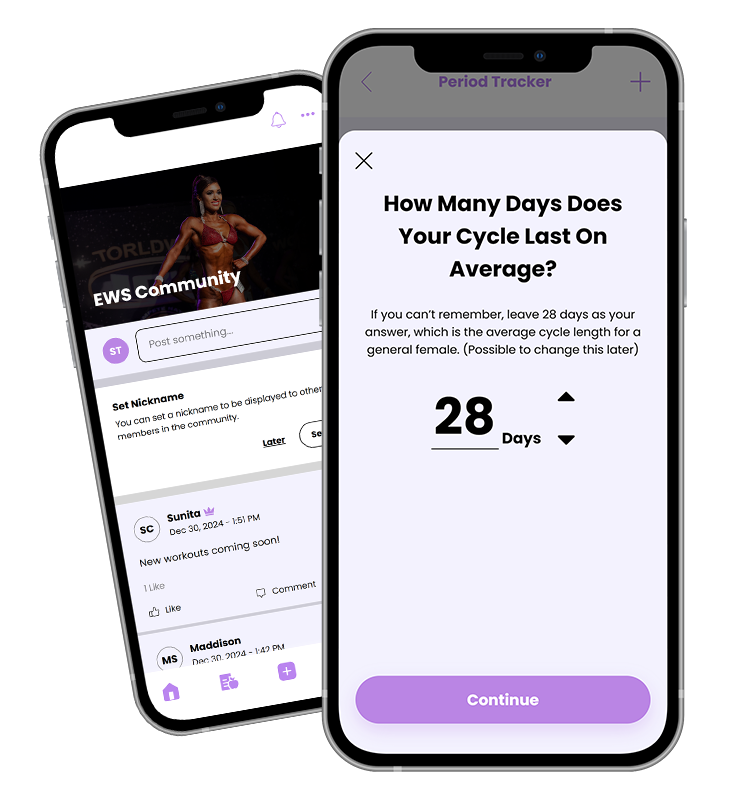 A couple of phones with a calendar on them.