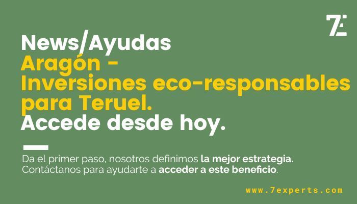 Ayuda - Aragón -Inversiones eco-responsables para Teruel