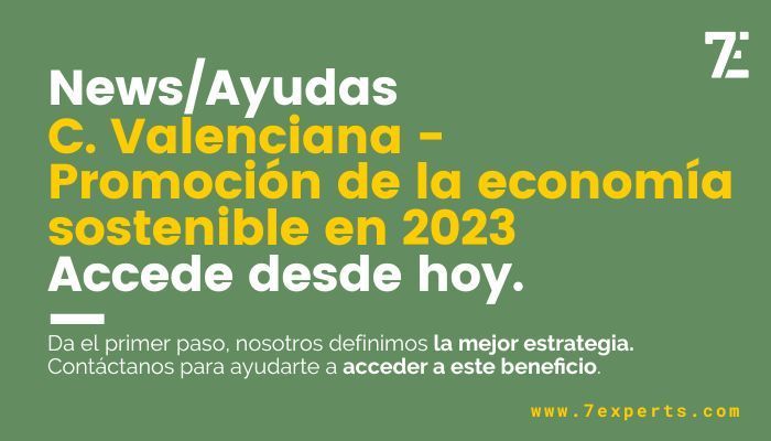 Ayudas - Valenciana - Promoción de la economía sostenible en 2023
