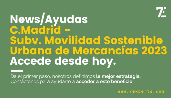 Ayudas C. Madrid. Subvención para la movilidad sostenible en distribución urbana de mercancías