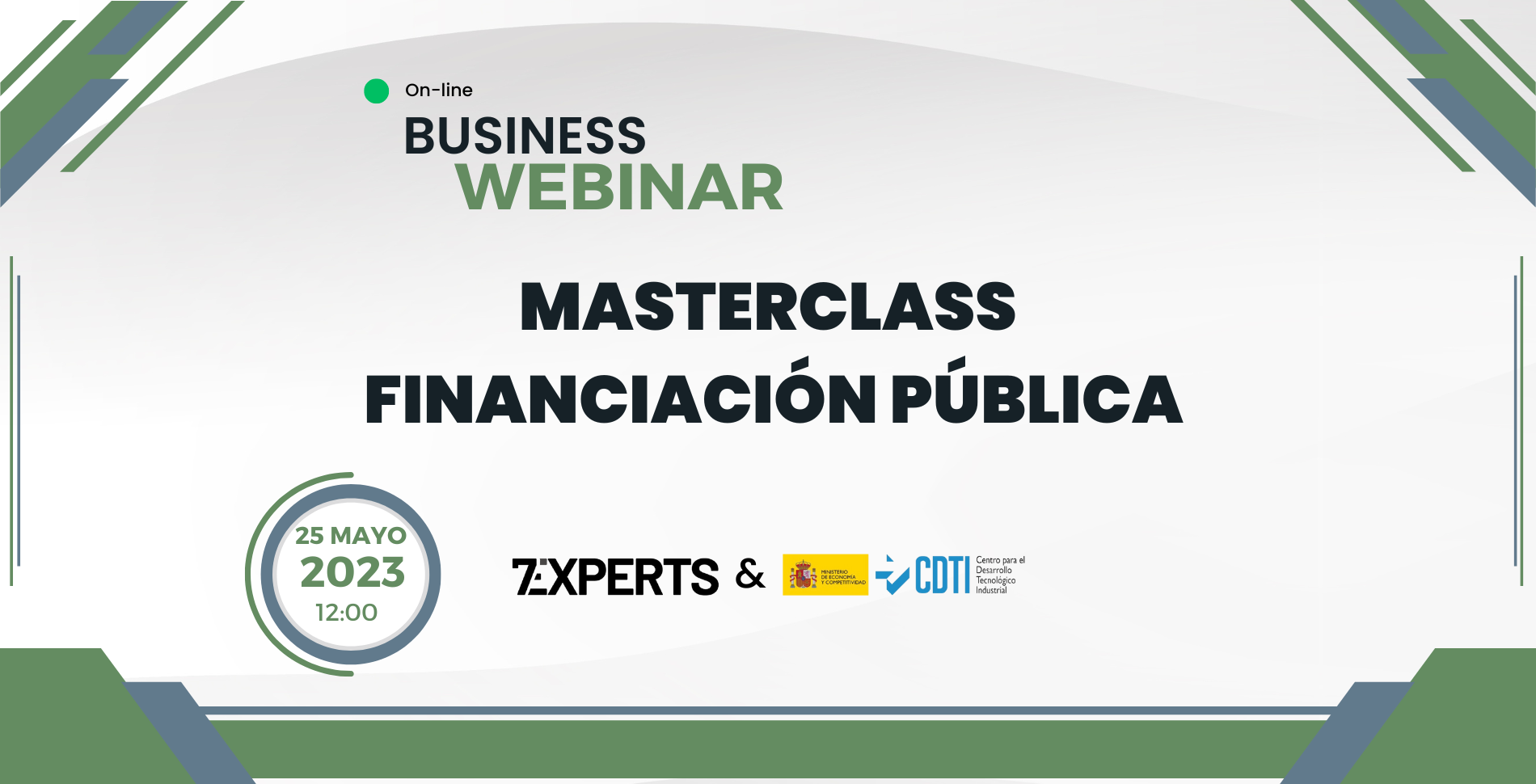 Webinar - Masterclass Financiación Publica (7Experts & CDTI)