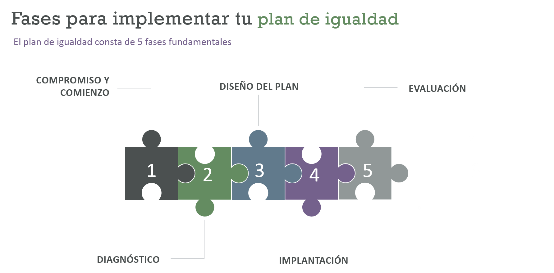 Fases para implementar tu plan de igualdad
