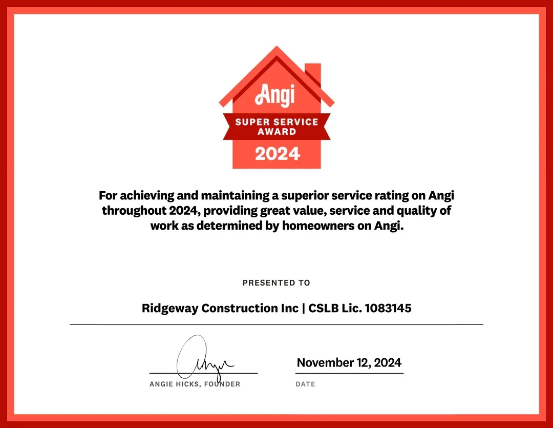 A certificate that says angli super service award 2024