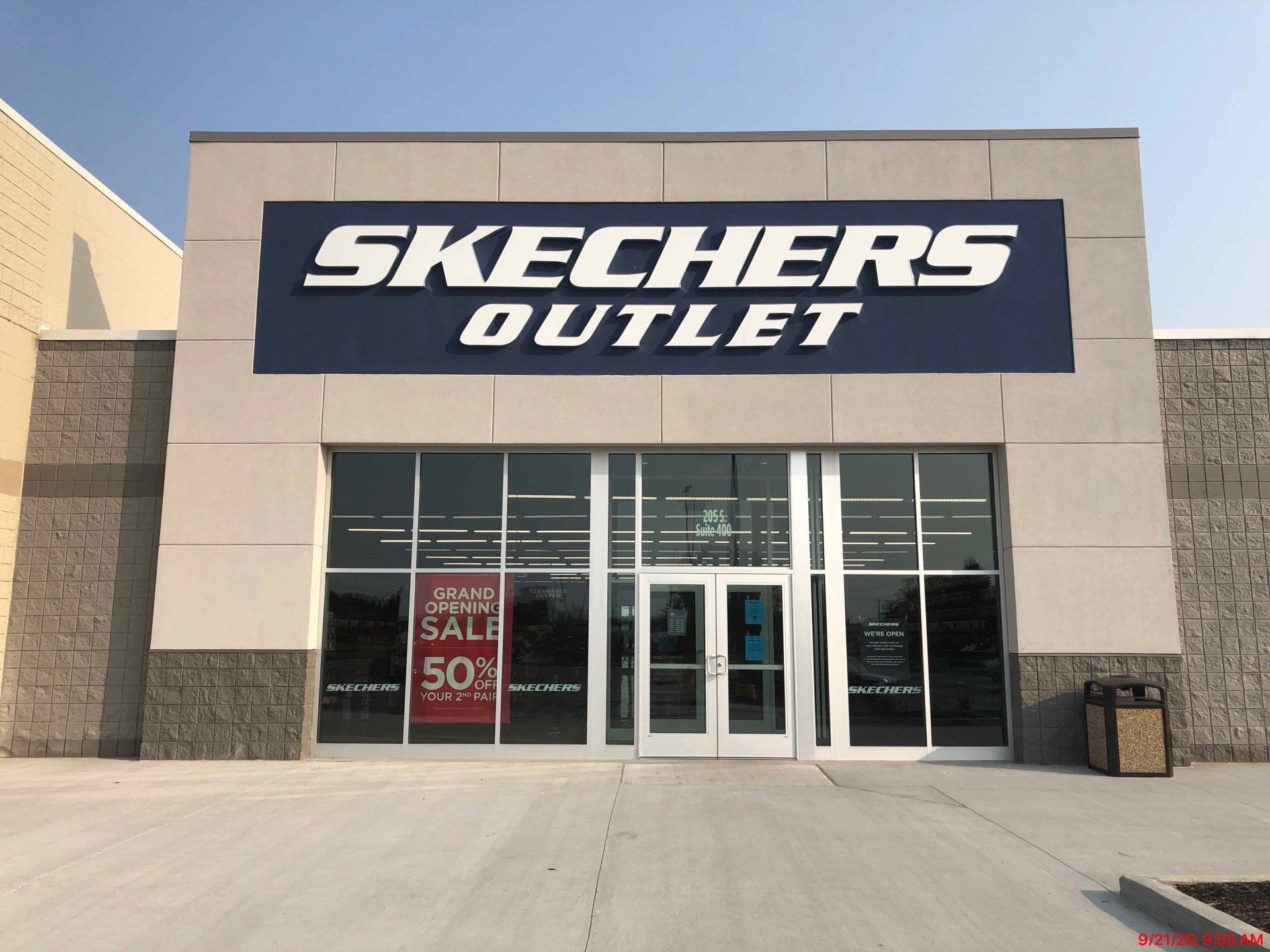 A skechers outlet store completed