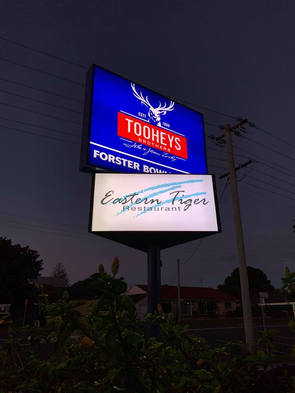 Bright Signage At Night — Signage Maker in Tuncurry, NSW