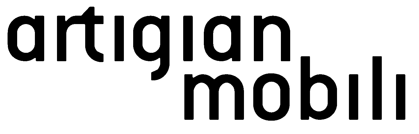 Un logo in bianco e nero per Artigian Mobili su sfondo bianco.