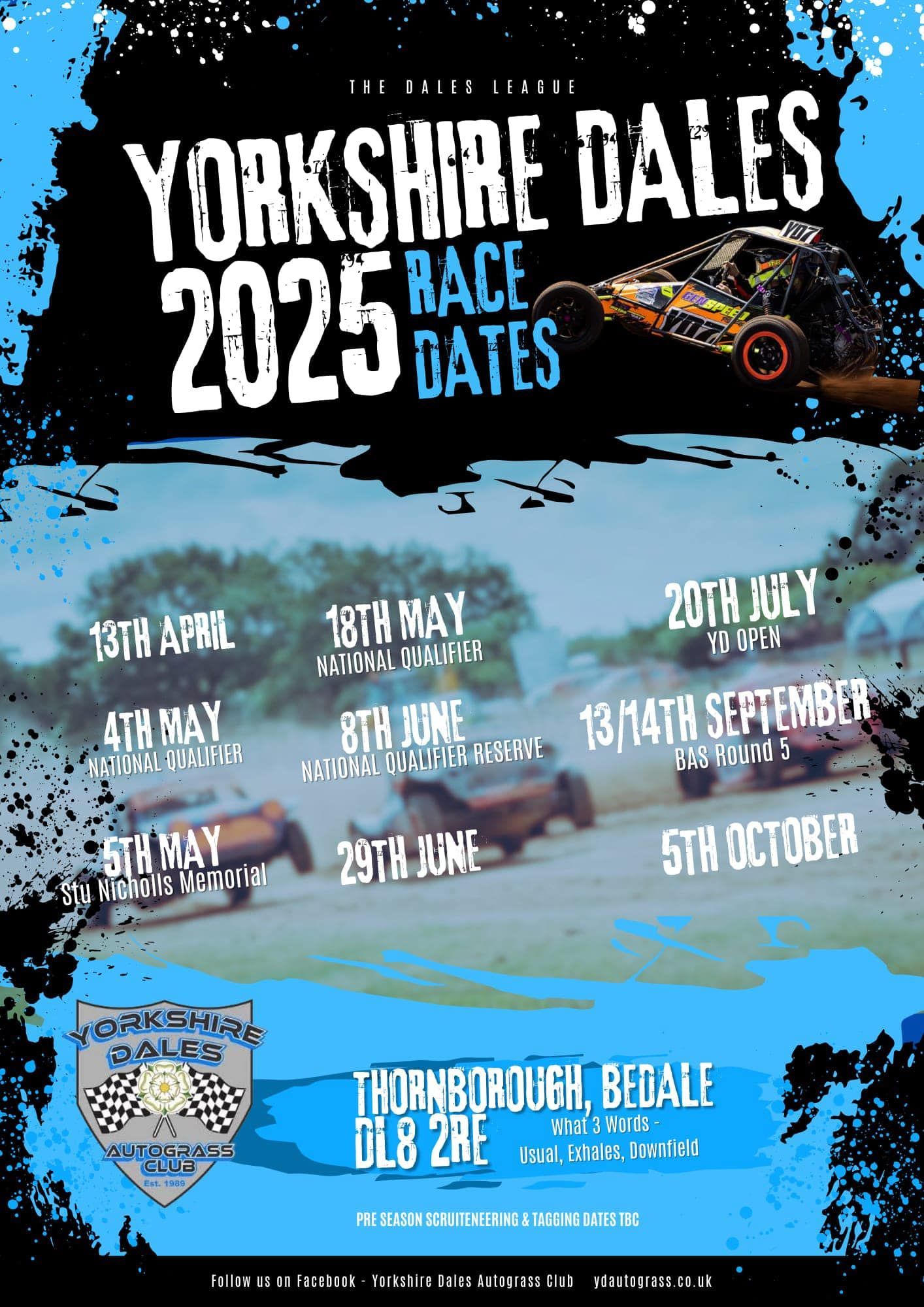 A poster for the yorkshire dales race in 2025