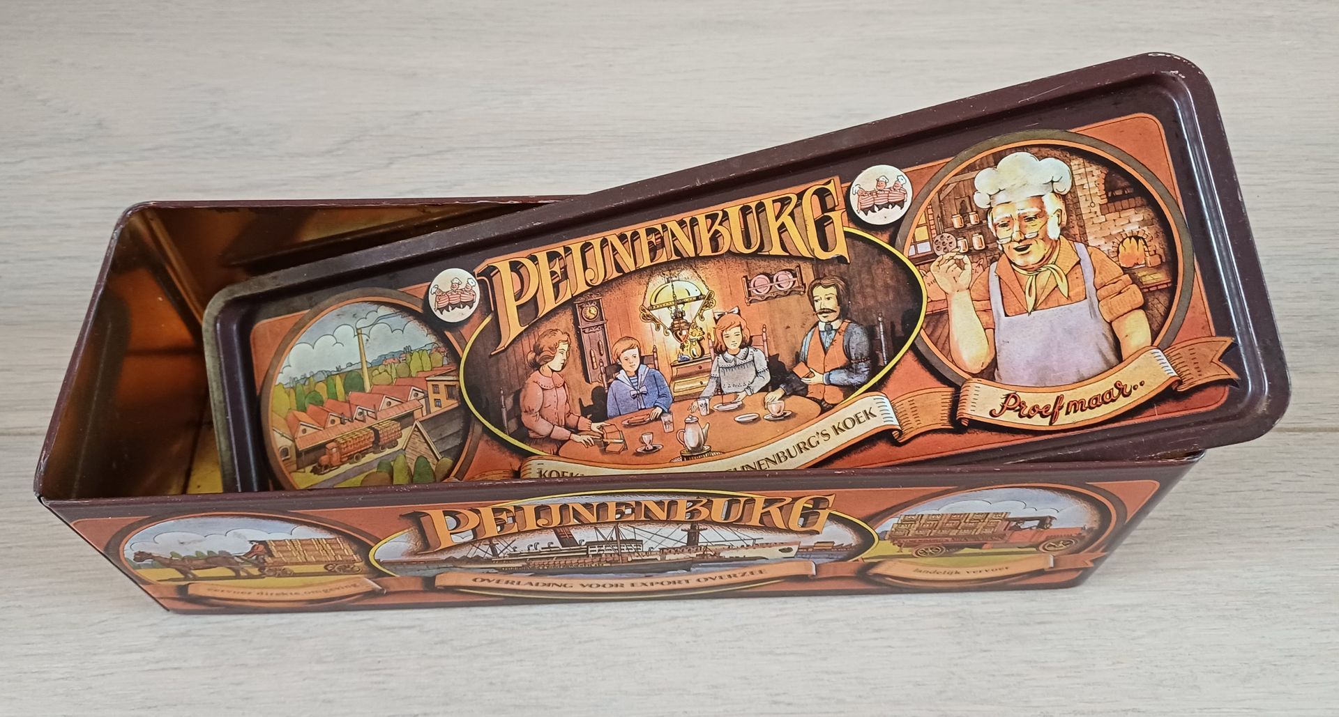 Vintage Peijenburg ontbijtkoek bewaarblik