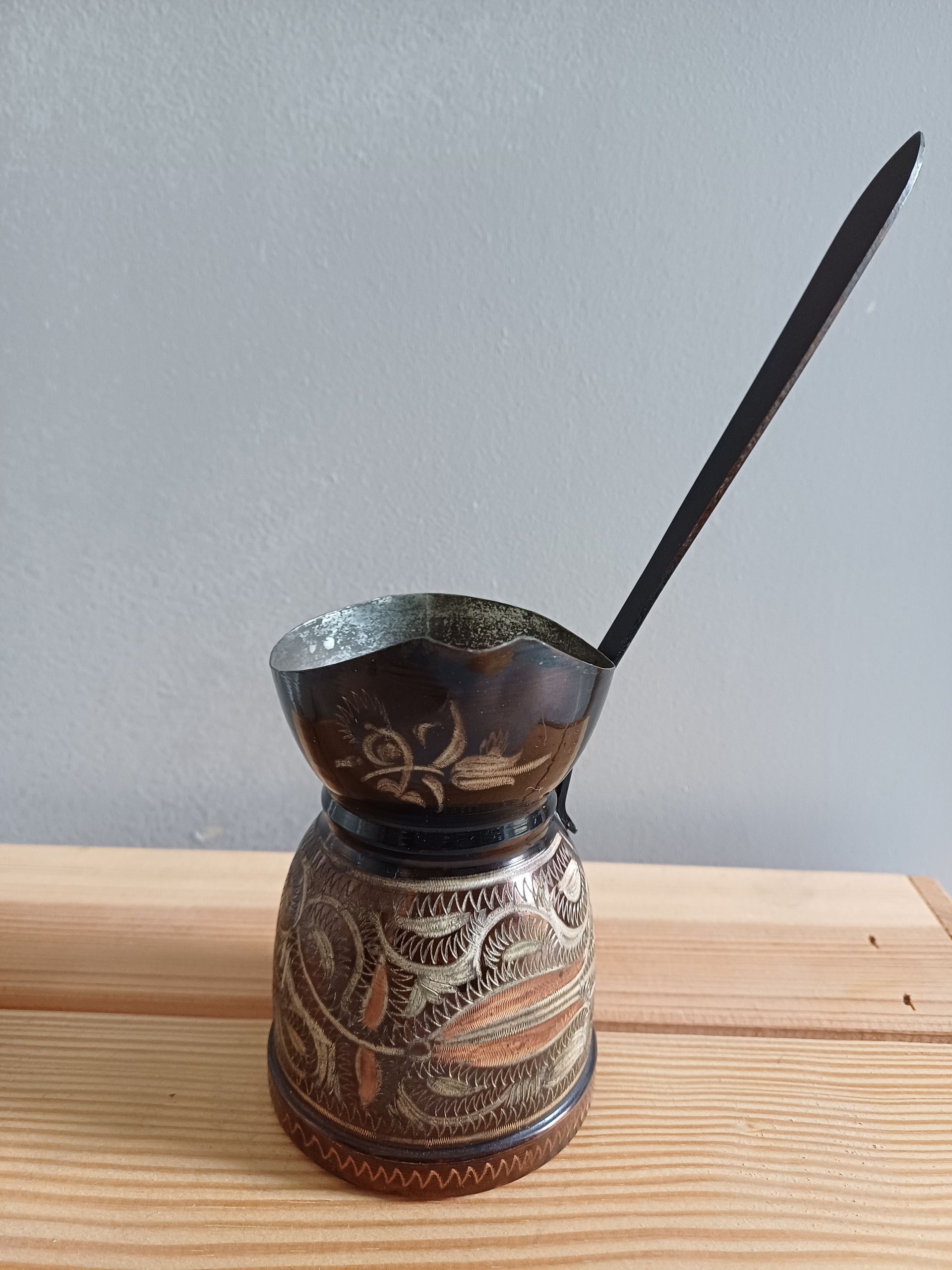 Vintage Turkse koperen koffiepot
