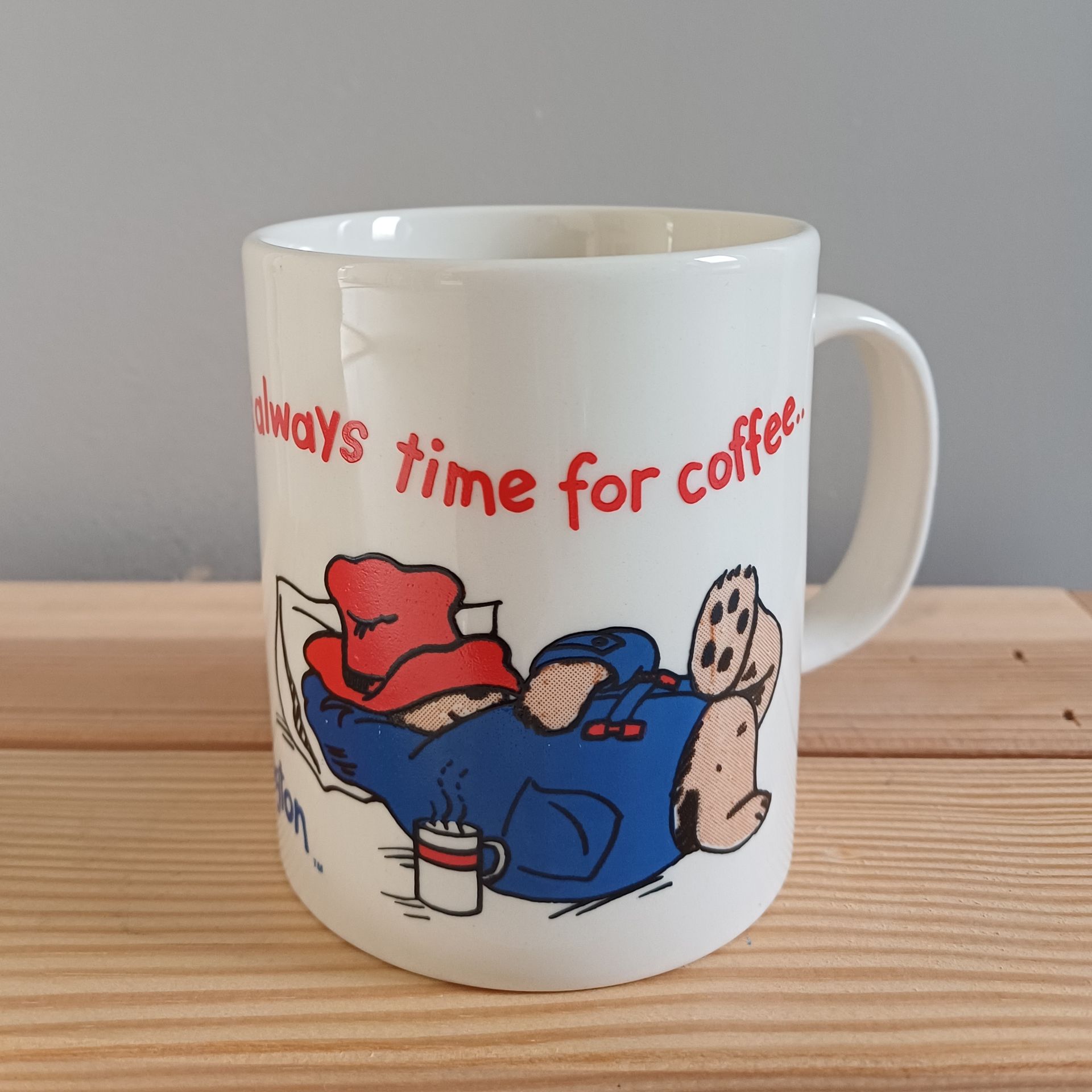 Vintage Douwe Egberts Beertje Paddington mok - It's always time for coffee