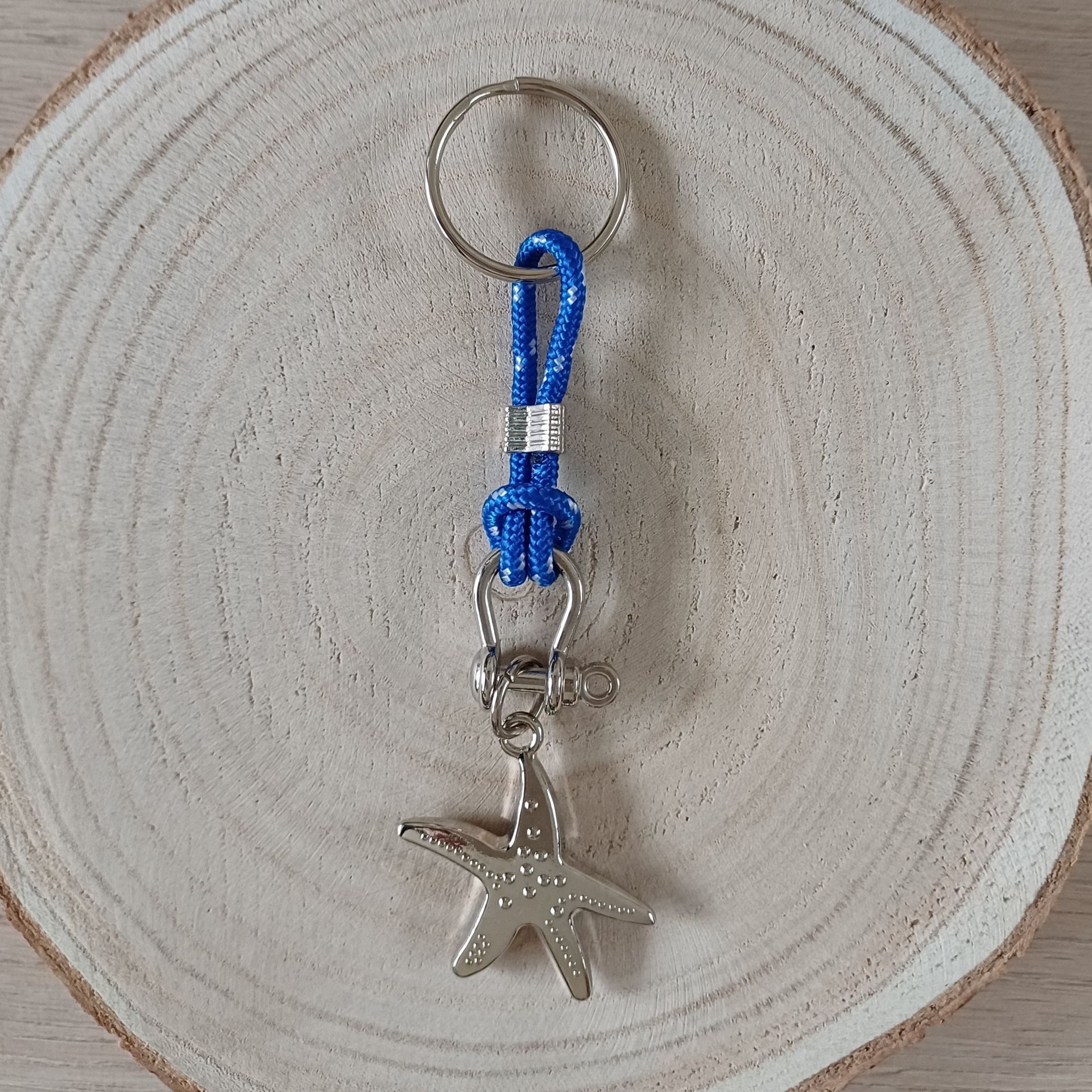 Sleutelhanger zeester (blauw)