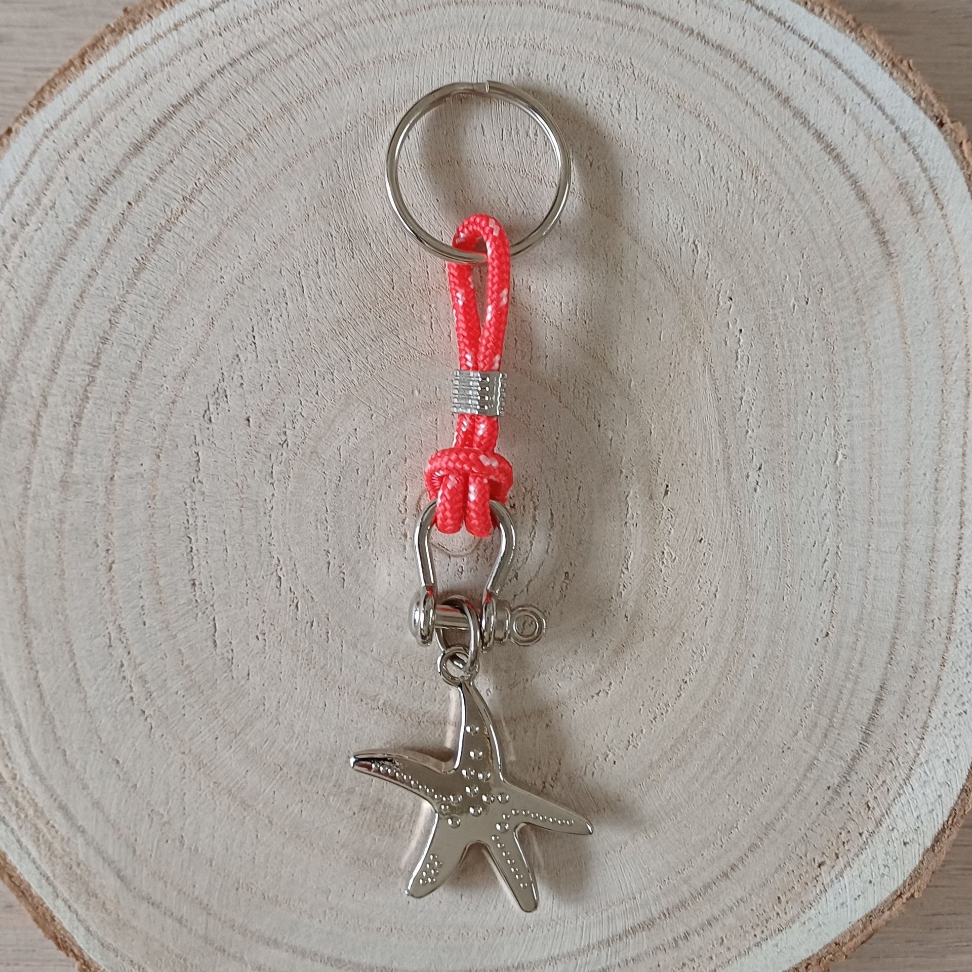 Sleutelhanger zeester (rood)