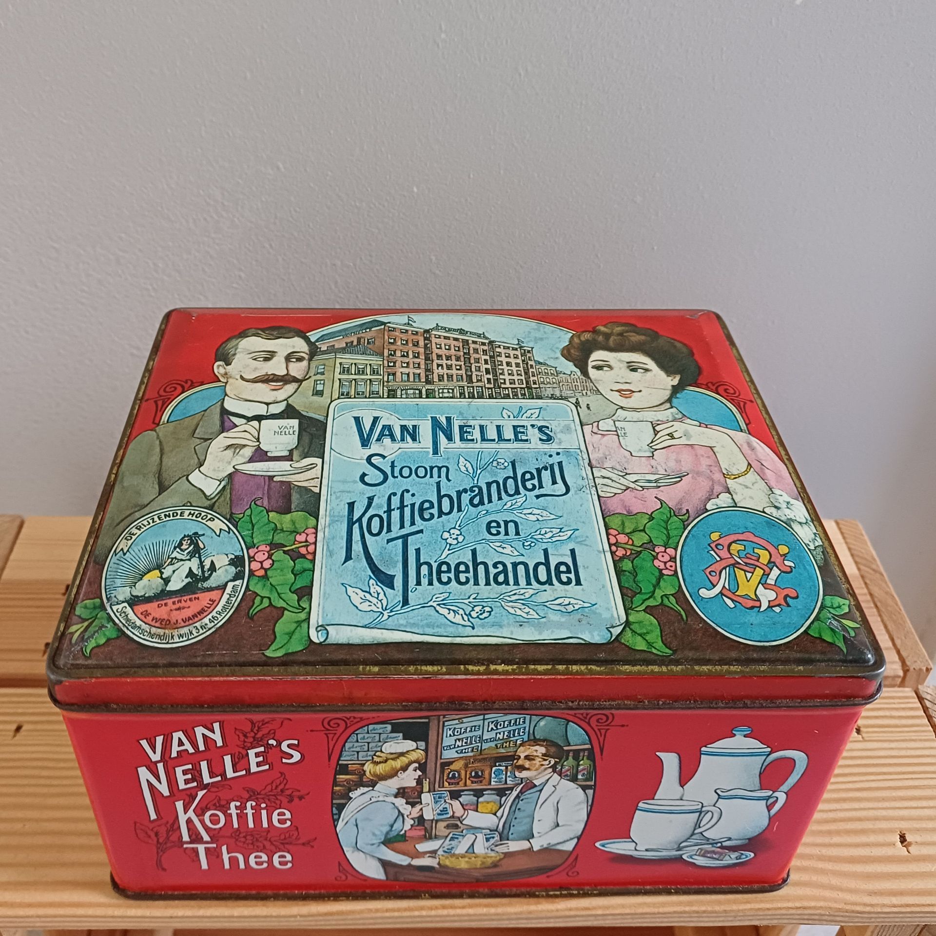 Vintage Van Nelle koffie en theeblik