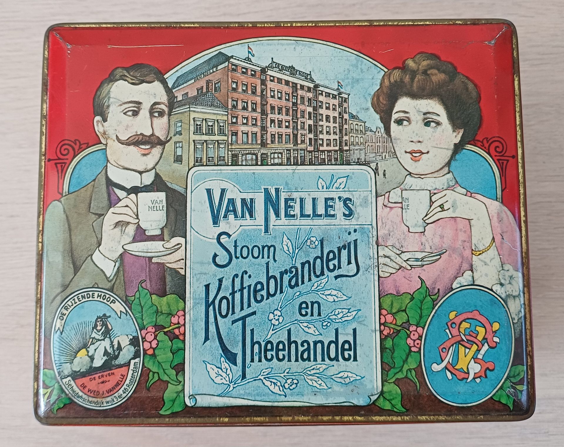 Vintage Van Nelle koffie en theeblik